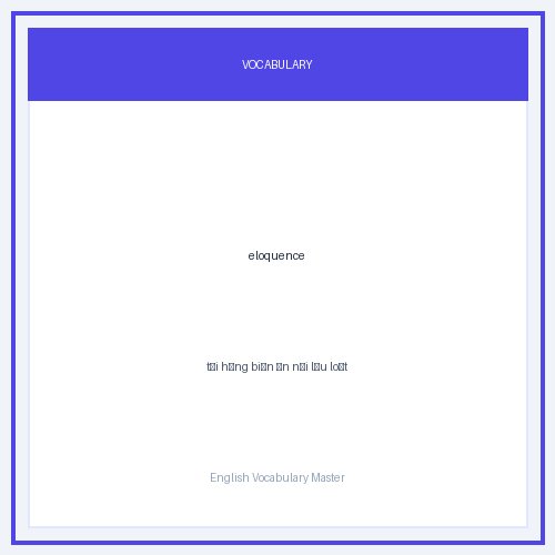 Hình minh họa từ eloquence - tài hùng biện ăn nói lưu loát
