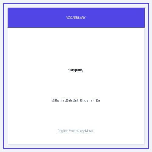 Hình minh họa từ tranquility - sự thanh bình tĩnh lặng an nhiên