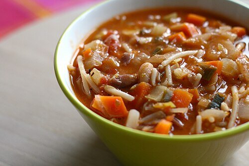Hình minh họa từ minestrone - súp rau củ thập cẩm kiểu Ý