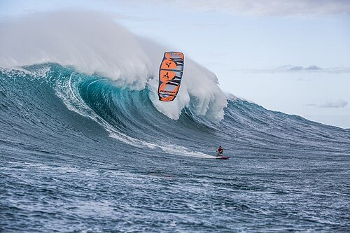 Hình minh họa từ kitesurfing - lướt ván diều trên sóng biển