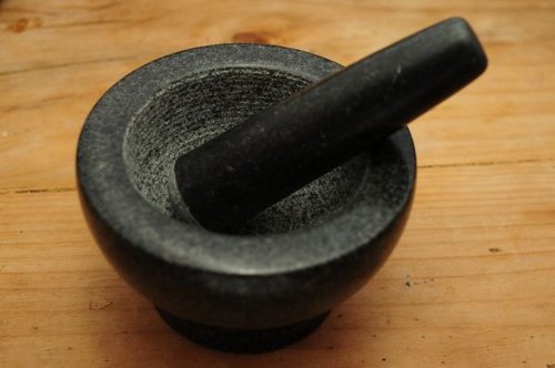 Hình minh họa từ pestle - chày đâm giã gia vị