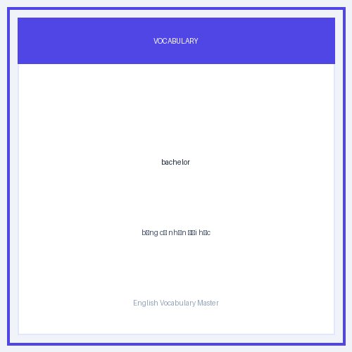 Hình minh họa từ bachelor - bằng cử nhân đại học