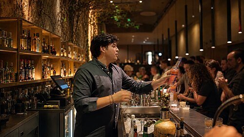 Hình minh họa từ bartender - người pha chế rượu quán bar