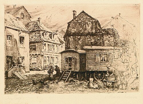 Hình minh họa từ etching - kỹ thuật ăn mòn axit in khắc kim loại