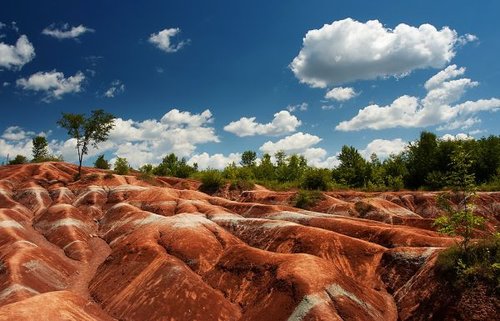Hình minh họa từ badlands - vùng đất cằn cỗi hoang phế