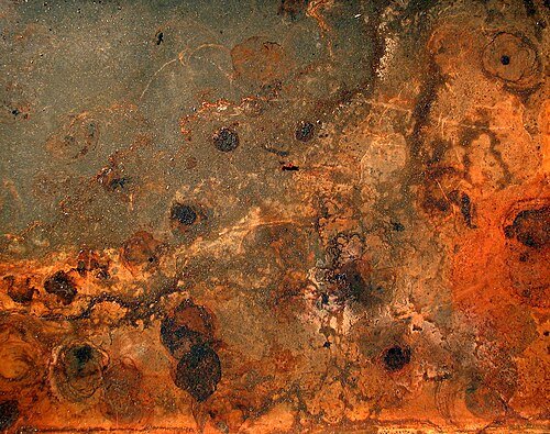 Hình minh họa từ rust - màu gỉ sắt nâu đỏ